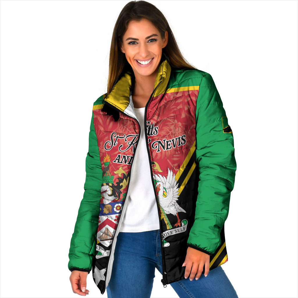 Personalized Saint Kitts and Nevis Padded Jacket Happy Independence Day