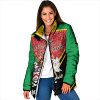 Personalized Saint Kitts and Nevis Padded Jacket Happy Independence Day