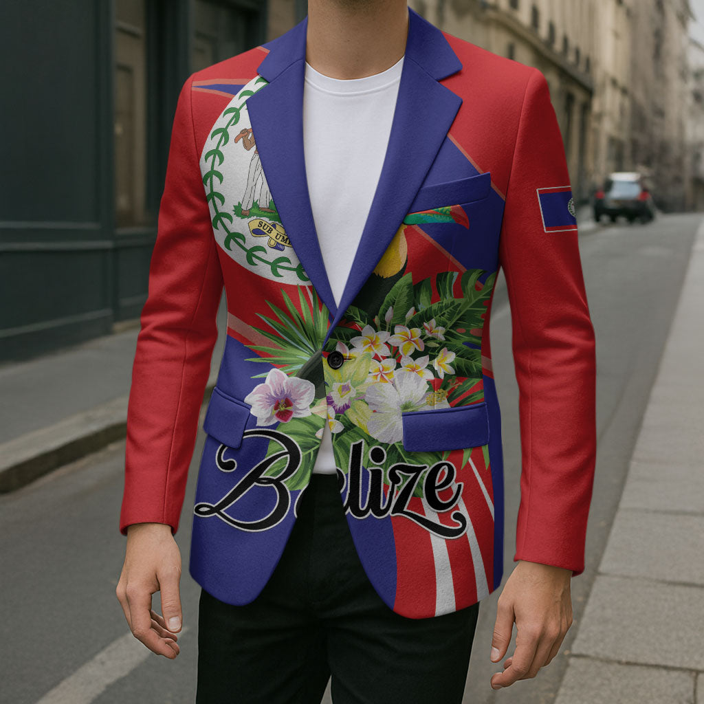 Personalized Belize Toucan Tropical Blazer Happy Independence Day
