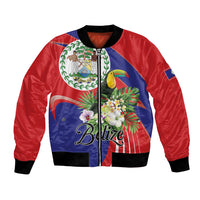 Personalized Belize Toucan Tropical Bomber Jacket Happy Independence Day