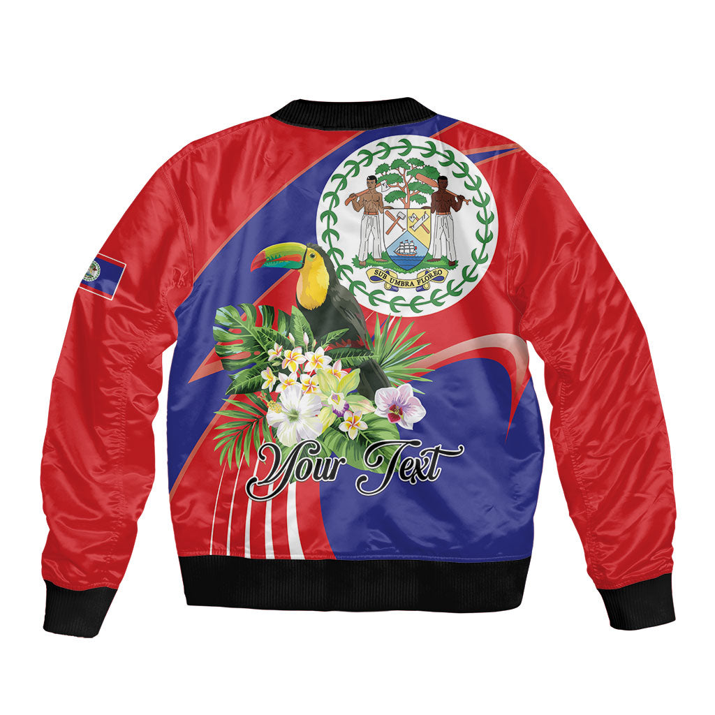 Personalized Belize Toucan Tropical Bomber Jacket Happy Independence Day