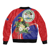 Personalized Belize Toucan Tropical Bomber Jacket Happy Independence Day