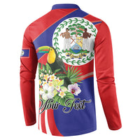 Personalized Belize Toucan Tropical Button Sweatshirt Happy Independence Day