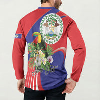 Personalized Belize Toucan Tropical Button Sweatshirt Happy Independence Day