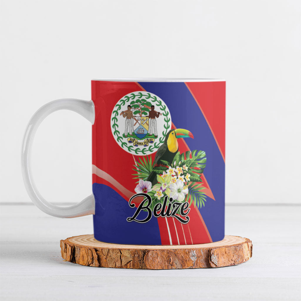 Personalized Belize Toucan Tropical Ceramic Mug Happy Independence Day