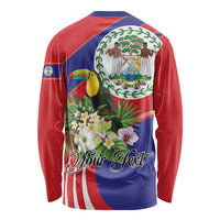 Personalized Belize Toucan Tropical Long Sleeve Shirt Happy Independence Day