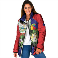 Personalized Belize Toucan Tropical Padded Jacket Happy Independence Day
