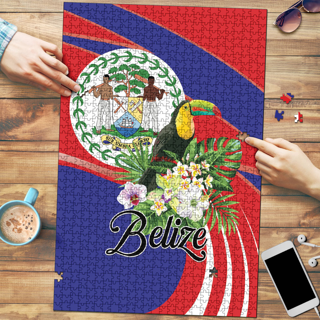 Belize Toucan Tropical Puzzle Happy Independence Day