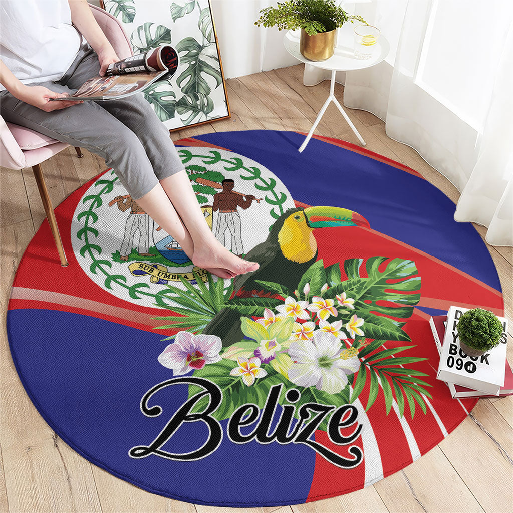 Belize Toucan Tropical Round Carpet Happy Independence Day