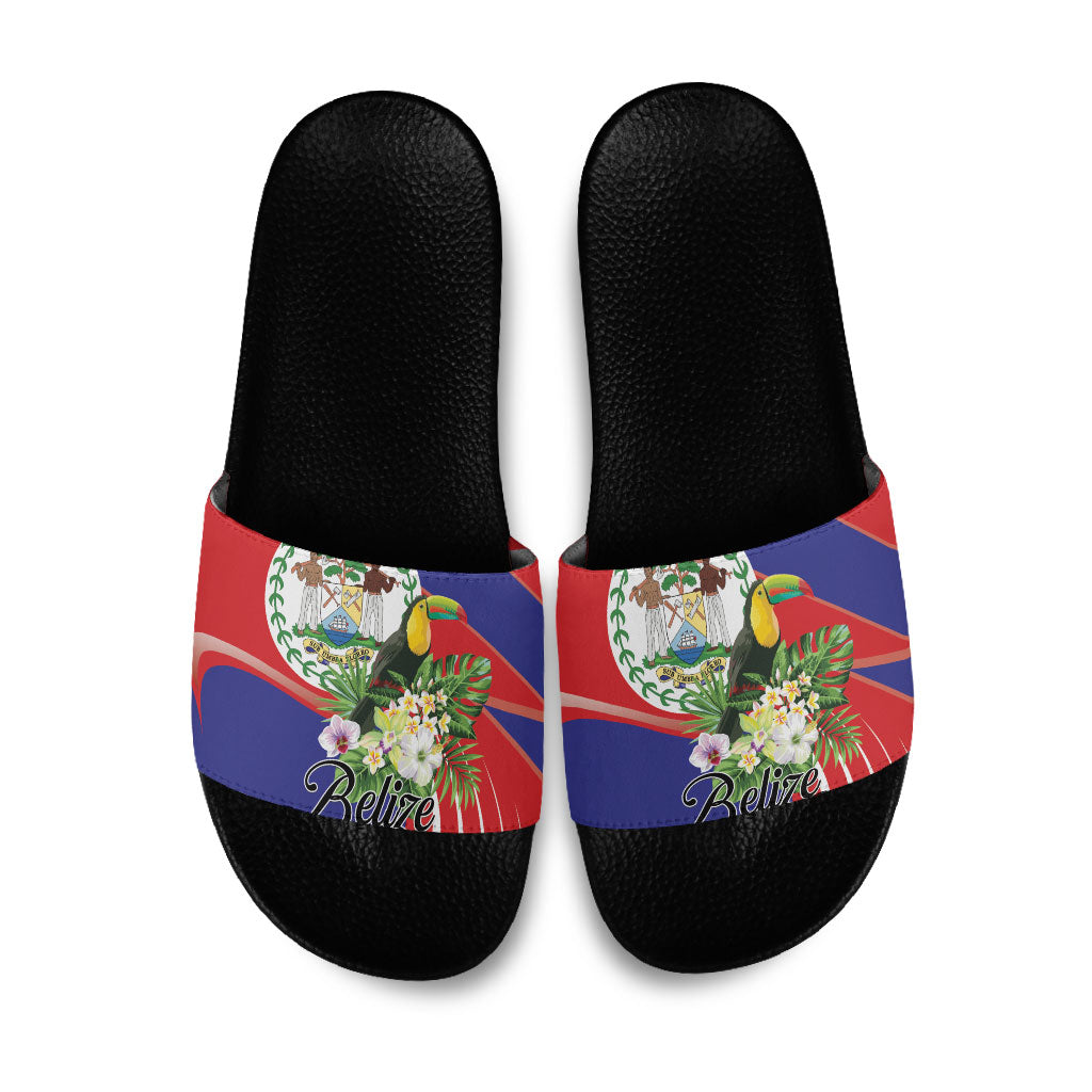 Belize Toucan Tropical Slide Sandals Happy Independence Day