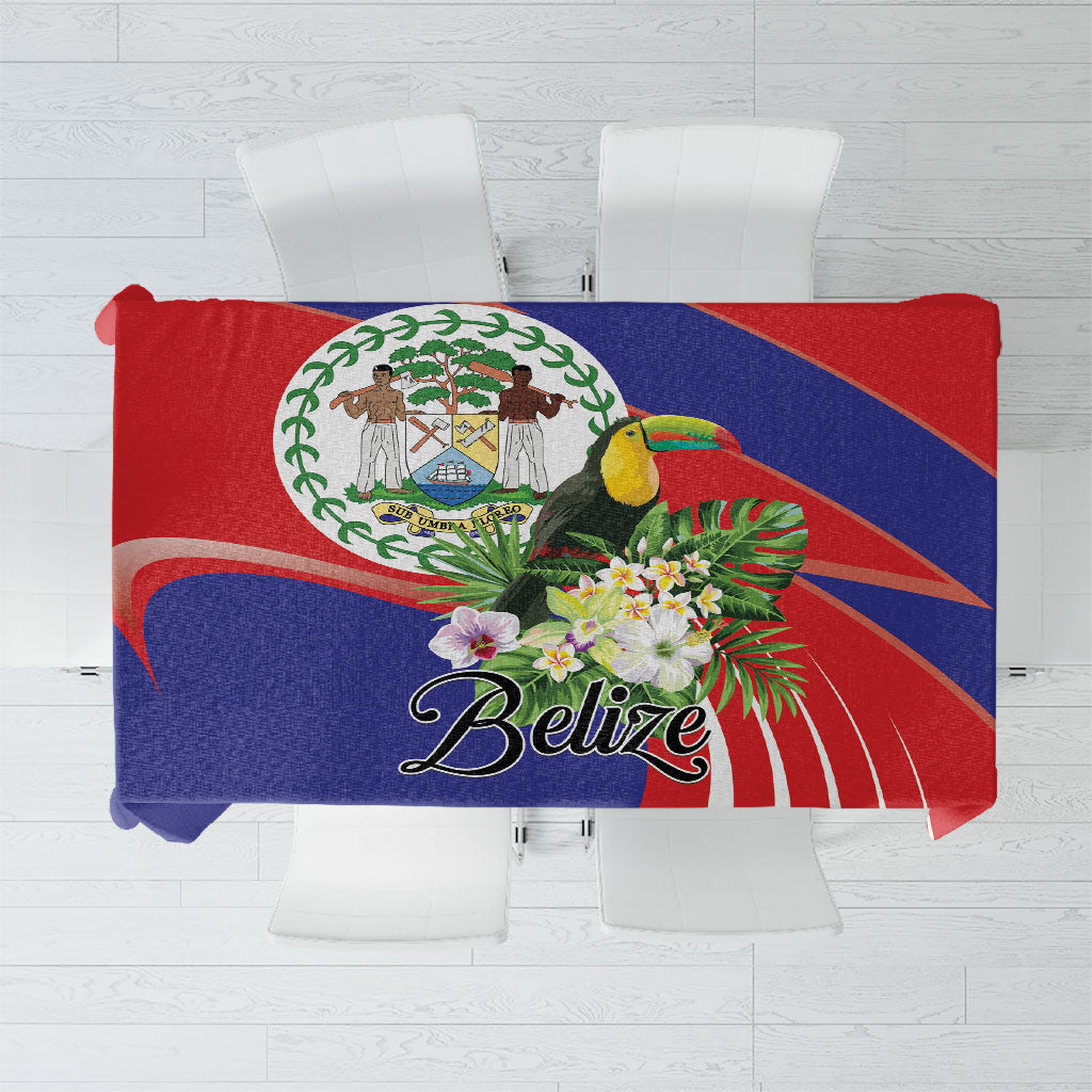 Belize Toucan Tropical Tablecloth Happy Independence Day
