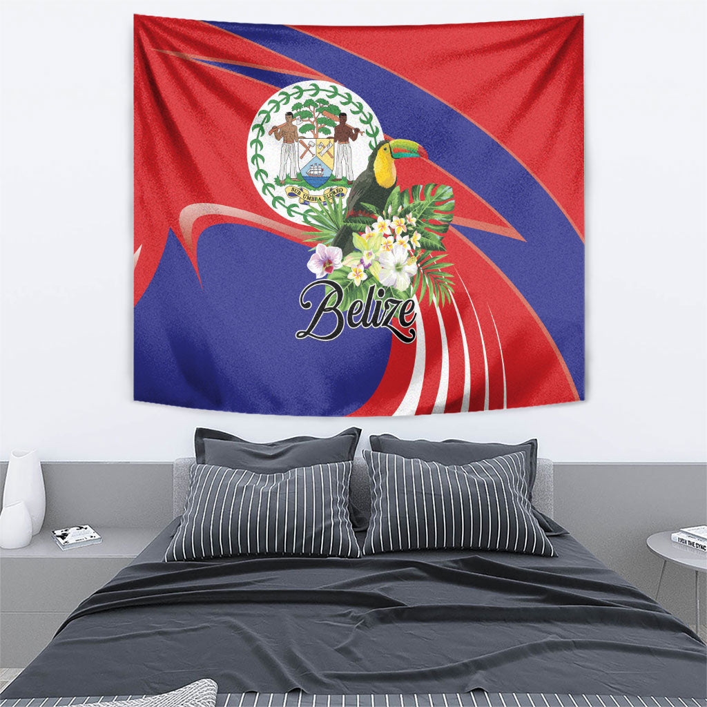 Belize Toucan Tropical Tapestry Happy Independence Day