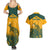 Australia Rugby Couples Matching Summer Maxi Dress and Hawaiian Shirt Wallabies Aboriginal Pattern - Wonder Print Shop