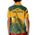 Australia Rugby Kid Polo Shirt Wallabies Aboriginal Pattern - Wonder Print Shop