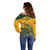 Australia Rugby Off Shoulder Sweater Wallabies Aboriginal Pattern - Wonder Print Shop