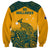 Australia Rugby Sweatshirt Wallabies Aboriginal Pattern - Wonder Print Shop