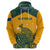 Custom Australia Rugby Hoodie Wallabies Aboriginal Pattern - Wonder Print Shop