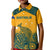 Custom Australia Rugby Kid Polo Shirt Wallabies Aboriginal Pattern - Wonder Print Shop