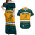 Australia Rugby Couples Matching Off Shoulder Maxi Dress and Hawaiian Shirt Wallabies Go 2023 World Cup - Wonder Print Shop