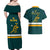 Australia Rugby Couples Matching Off Shoulder Maxi Dress and Hawaiian Shirt Wallabies Go 2023 World Cup - Wonder Print Shop