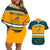 Australia Rugby Couples Matching Off Shoulder Short Dress and Hawaiian Shirt Wallabies Go 2023 World Cup - Wonder Print Shop