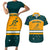 Australia Rugby Couples Matching Short Sleeve Bodycon Dress and Hawaiian Shirt Wallabies Go 2023 World Cup - Wonder Print Shop