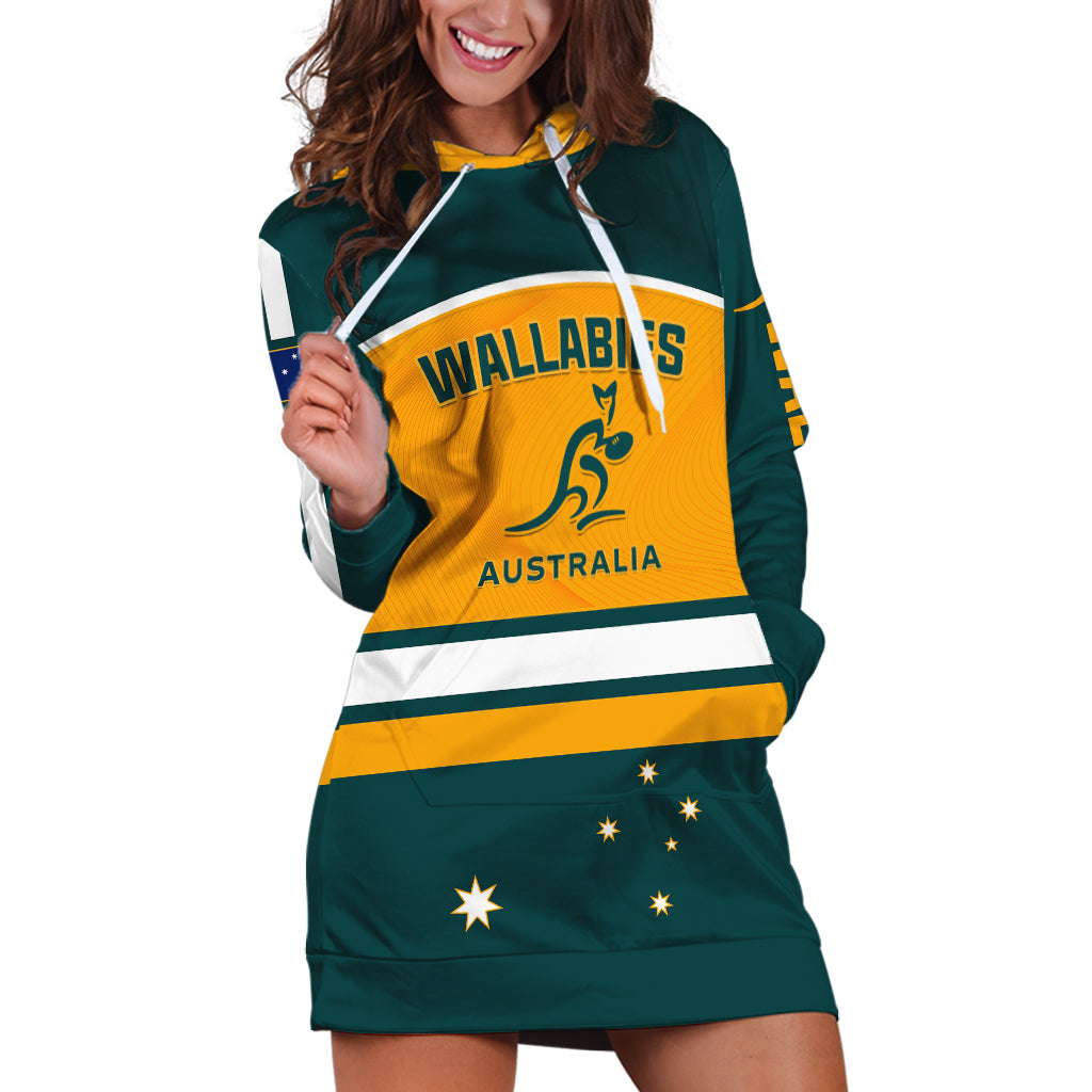 Australia Rugby Hoodie Dress Wallabies Go 2023 World Cup - Wonder Print Shop