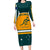 Australia Rugby Long Sleeve Bodycon Dress Wallabies Go 2023 World Cup - Wonder Print Shop