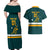 Custom Australia Rugby Couples Matching Off Shoulder Maxi Dress and Hawaiian Shirt Wallabies Go 2023 World Cup - Wonder Print Shop