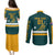 Custom Australia Rugby Couples Matching Puletasi Dress and Long Sleeve Button Shirts Wallabies Go 2023 World Cup - Wonder Print Shop