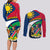 Namibia Rugby Couples Matching Long Sleeve Bodycon Dress and Long Sleeve Button Shirts Welwitschias Go 2023 World Cup - Wonder Print Shop