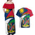 Namibia Rugby Couples Matching Off Shoulder Maxi Dress and Hawaiian Shirt Welwitschias Go 2023 World Cup - Wonder Print Shop