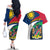 Namibia Rugby Couples Matching Off The Shoulder Long Sleeve Dress and Hawaiian Shirt Welwitschias Go 2023 World Cup - Wonder Print Shop