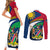 Namibia Rugby Couples Matching Short Sleeve Bodycon Dress and Long Sleeve Button Shirts Welwitschias Go 2023 World Cup - Wonder Print Shop