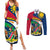 Namibia Rugby Couples Matching Summer Maxi Dress and Long Sleeve Button Shirts Welwitschias Go 2023 World Cup - Wonder Print Shop