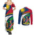 Namibia Rugby Couples Matching Summer Maxi Dress and Long Sleeve Button Shirts Welwitschias Go 2023 World Cup - Wonder Print Shop