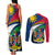 Namibia Rugby Couples Matching Tank Maxi Dress and Long Sleeve Button Shirts Welwitschias Go 2023 World Cup - Wonder Print Shop