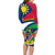 Namibia Rugby Family Matching Long Sleeve Bodycon Dress and Hawaiian Shirt Welwitschias Go 2023 World Cup - Wonder Print Shop