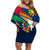 Namibia Rugby Family Matching Off Shoulder Short Dress and Hawaiian Shirt Welwitschias Go 2023 World Cup - Wonder Print Shop