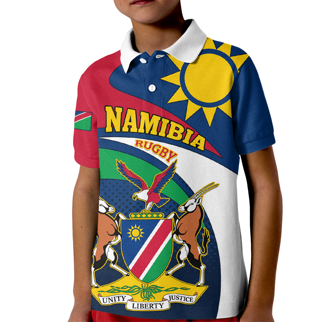 Namibia Rugby Kid Polo Shirt Welwitschias Go 2023 World Cup - Wonder Print Shop