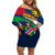 Namibia Rugby Off Shoulder Short Dress Welwitschias Go 2023 World Cup - Wonder Print Shop