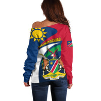 Women's off-shoulder rugby sweater, back print with Welwitschias crest and flag badge