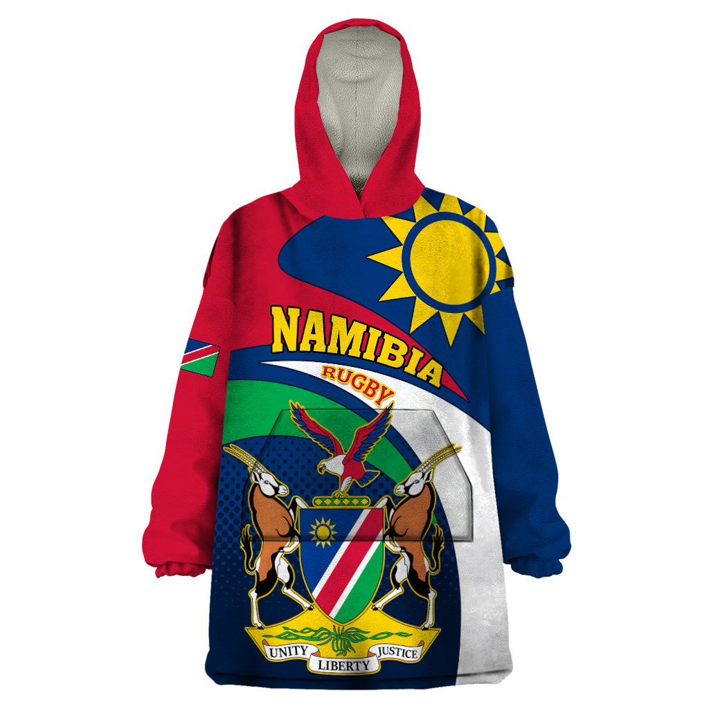 Namibia Rugby Wearable Blanket Hoodie Welwitschias Go 2023 World Cup - Wonder Print Shop