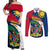 Custom Namibia Rugby Couples Matching Off Shoulder Maxi Dress and Long Sleeve Button Shirts Welwitschias Go 2023 World Cup - Wonder Print Shop