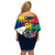 Custom Namibia Rugby Off Shoulder Short Dress Welwitschias Go 2023 World Cup - Wonder Print Shop