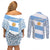 Argentina Rugby Couples Matching Off Shoulder Short Dress and Long Sleeve Button Shirts Los Pumas Go 2023 World Cup - Wonder Print Shop