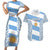 Argentina Rugby Couples Matching Short Sleeve Bodycon Dress and Hawaiian Shirt Los Pumas Go 2023 World Cup - Wonder Print Shop