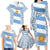 Argentina Rugby Family Matching Long Sleeve Bodycon Dress and Hawaiian Shirt Los Pumas Go 2023 World Cup - Wonder Print Shop