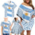 Argentina Rugby Family Matching Off Shoulder Short Dress and Hawaiian Shirt Los Pumas Go 2023 World Cup - Wonder Print Shop