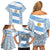 Argentina Rugby Family Matching Off Shoulder Short Dress and Hawaiian Shirt Los Pumas Go 2023 World Cup - Wonder Print Shop